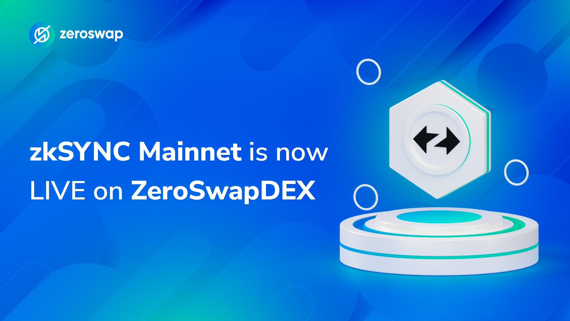 ZeroSwap DEX Welcomes zkSync Era Mainnet